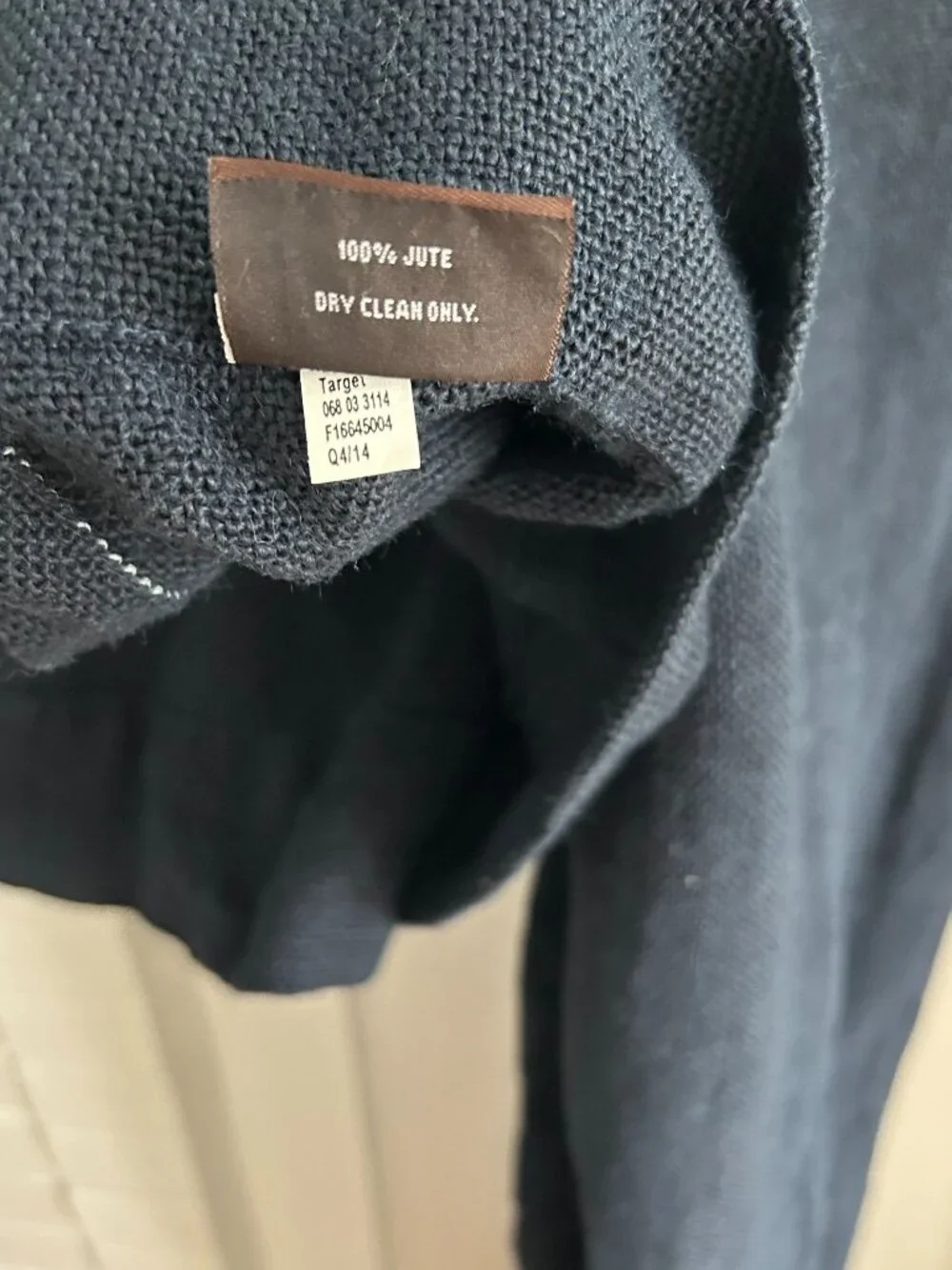 Nate Berkus Blue Navy Jute Curtains  Set (2)